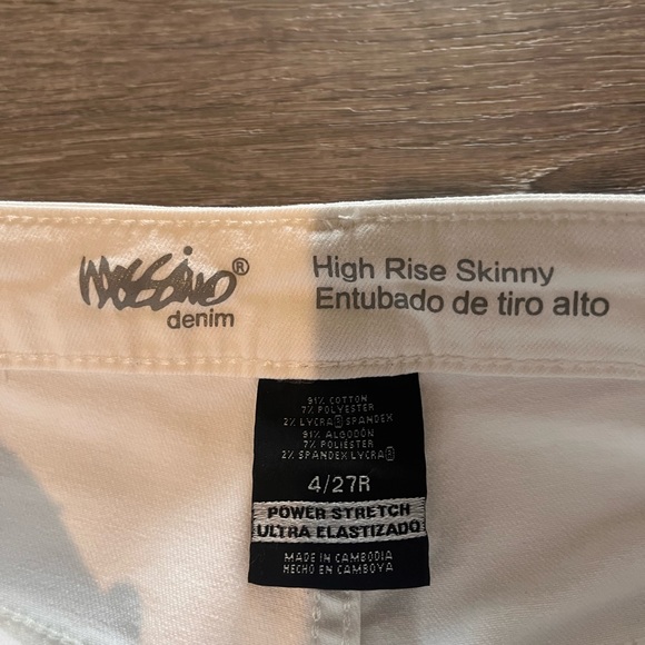 Mossimo White High Rise Skinny sz 4 - Picture 4 of 4